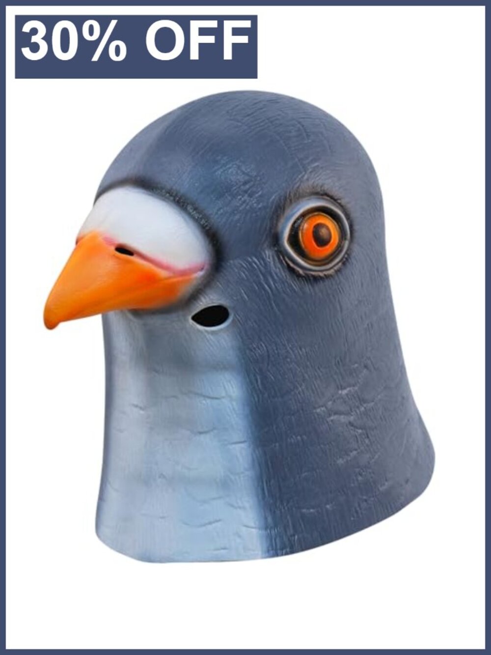 Latex Pigeon Head Mask Adult XL Halloween Costume Animal Mask